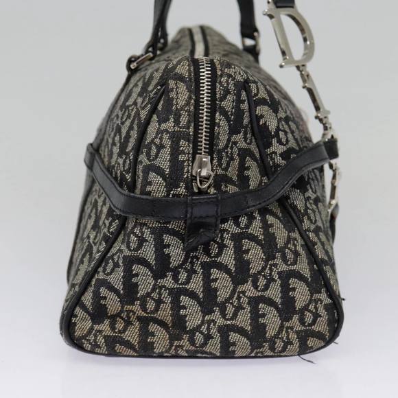 Christian Dior Trotter Canvas Shoulder Bag Black Silver Auth yk14793 - Picture 5 of 16